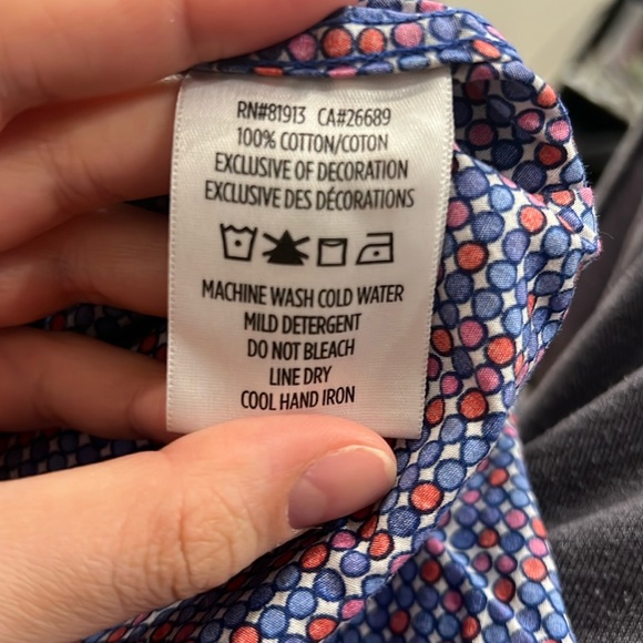 Blue patterned multi colored shirt - Picture 3 of 3